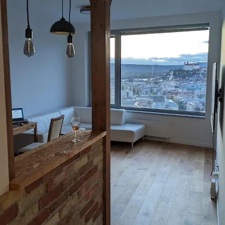 With Sunset View Over * Pressburg