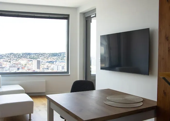 With Sunset View Over